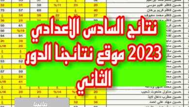 نتائج السادس الاعدادي