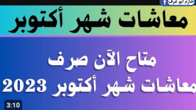 زيادة معاشات شهر أكتوبر 2023