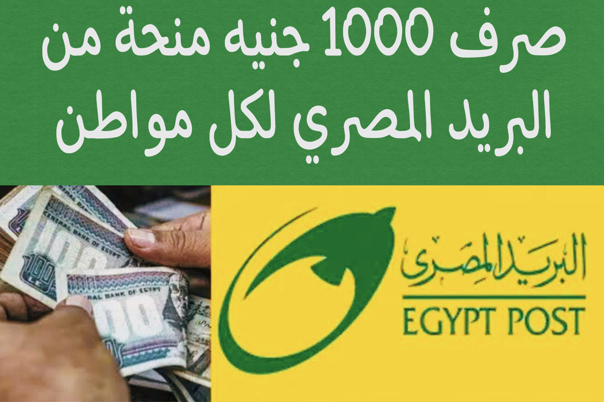 منحة البريد 1000 جنيه للعاطلين