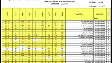 نتائج الثالث المتوسط الدور الثالث 2023