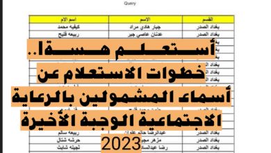 أسـتعـلـم هـسـة|.. خطوات الاستعلام عن أسماء المشمولين بالرعاية الاجتماعية الوجبة الأخيرة 2023