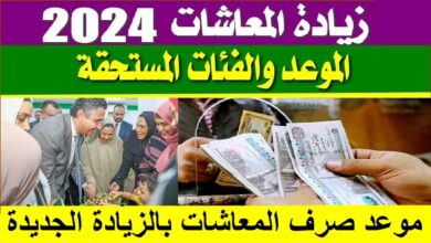 ‏موعد زيادة المعاشات الجديدة 2024