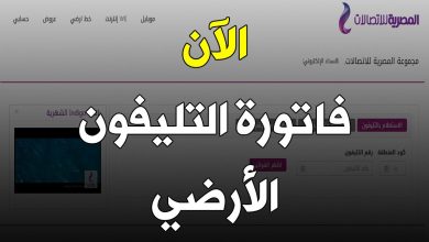 فاتورة التليفون الأرضي