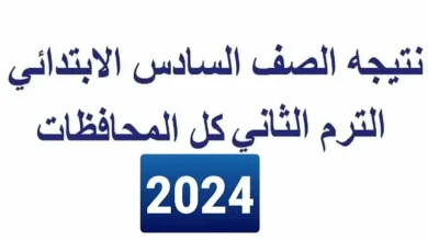 رابط تنزيل نتيجة الشهادة الابتدائية جميع المحافظات 2024