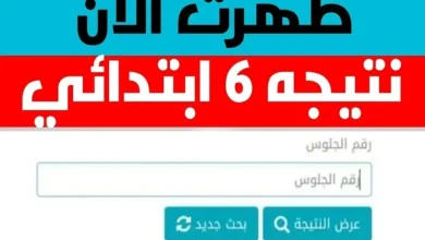 نتيجة الشهادة الابتدائية بالاسم 2024